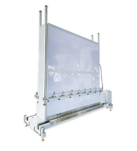Computer curtain height setting, cutting and inspection all-in-one machine