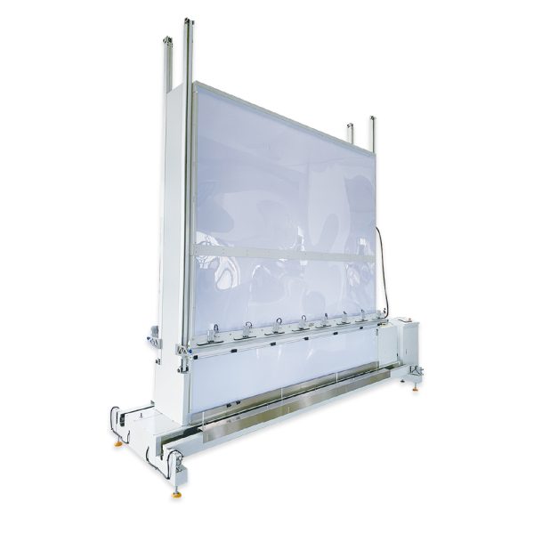 Computer curtain height setting, cutting and inspection all-in-one machine