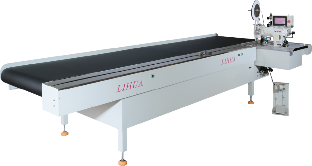 Windproof roller blind sewing production unit