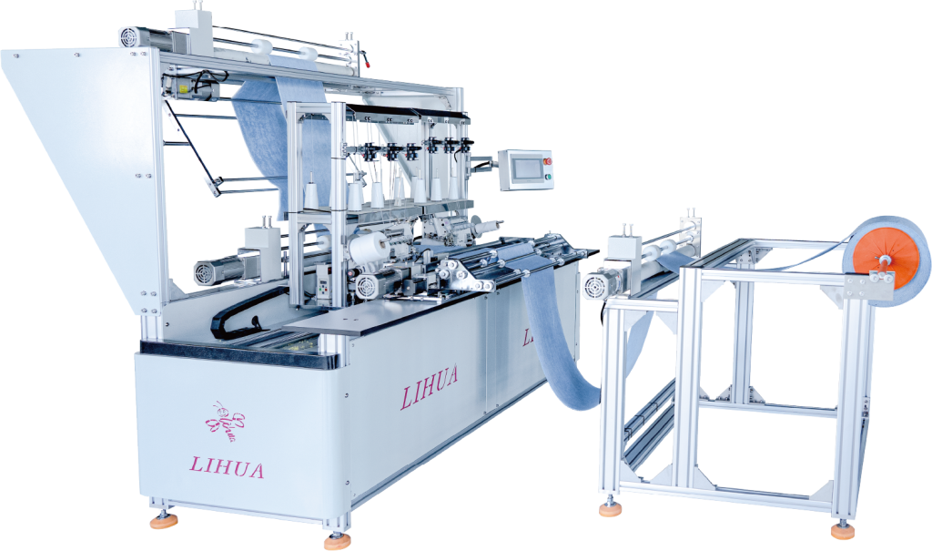 Computer automatic microfiber towel longitudinal sewing equipment