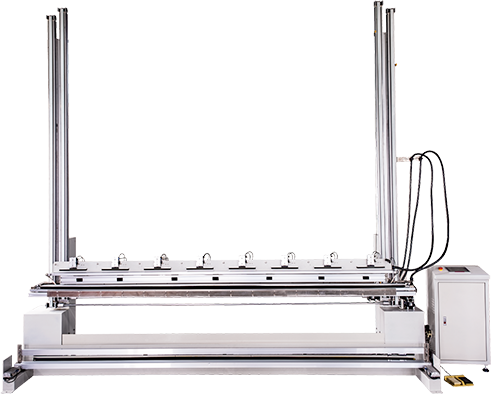 Computer curtain height-setting and cutting equipment