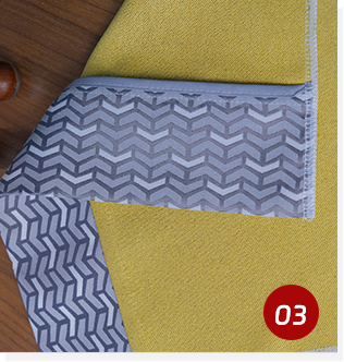 Stitched inlaid color standing edge